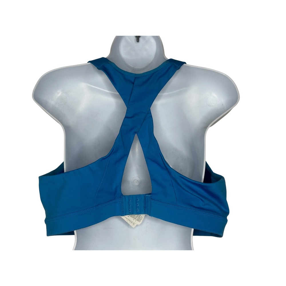 Brooks Juno Sports Bra 32DD Blue High Impact Adjustable Racerback Running Gym - Picture 2 of 5